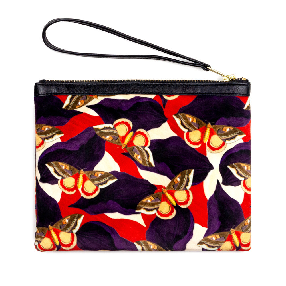 Cartera de mano velvet - modelo papillon rouge